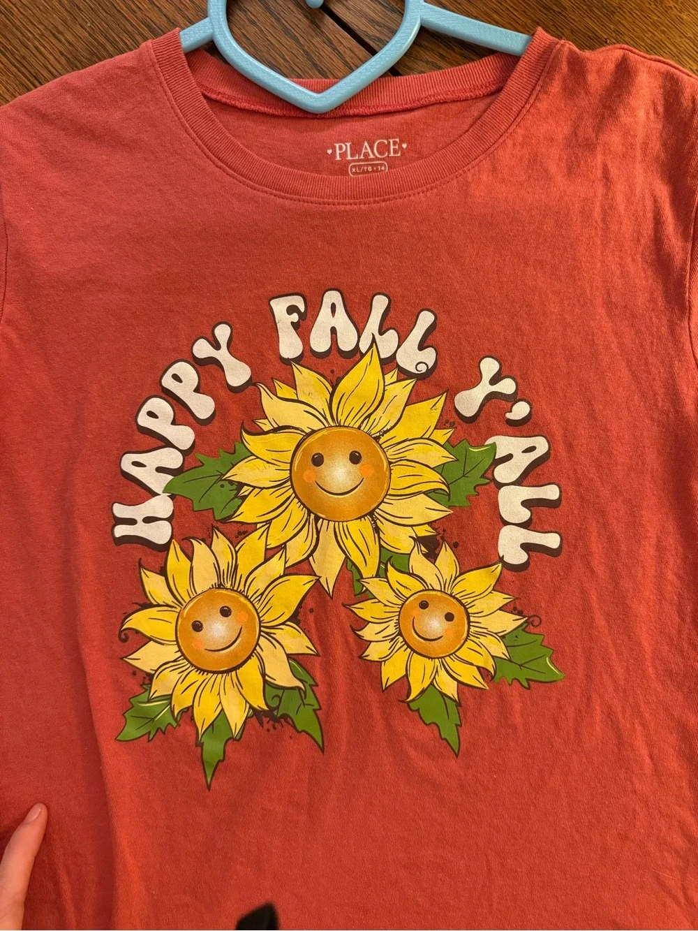 The Children's Place Coral Tee with Smiling Sunflower Graphic cotton
